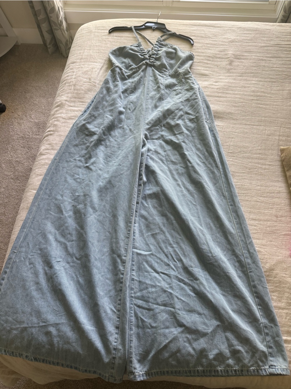 NWOT Light Wash Denim Jumpsuit